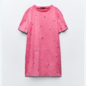 Zara Vibrant Red Top with Silver Accents